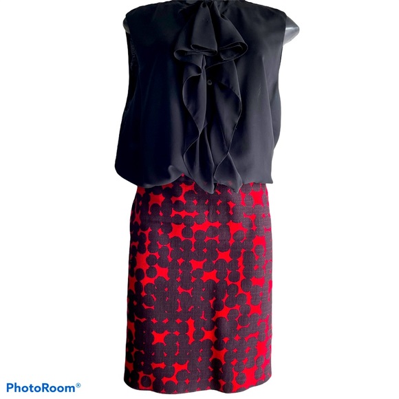 DKNY red and black skirt - Picture 2 of 4